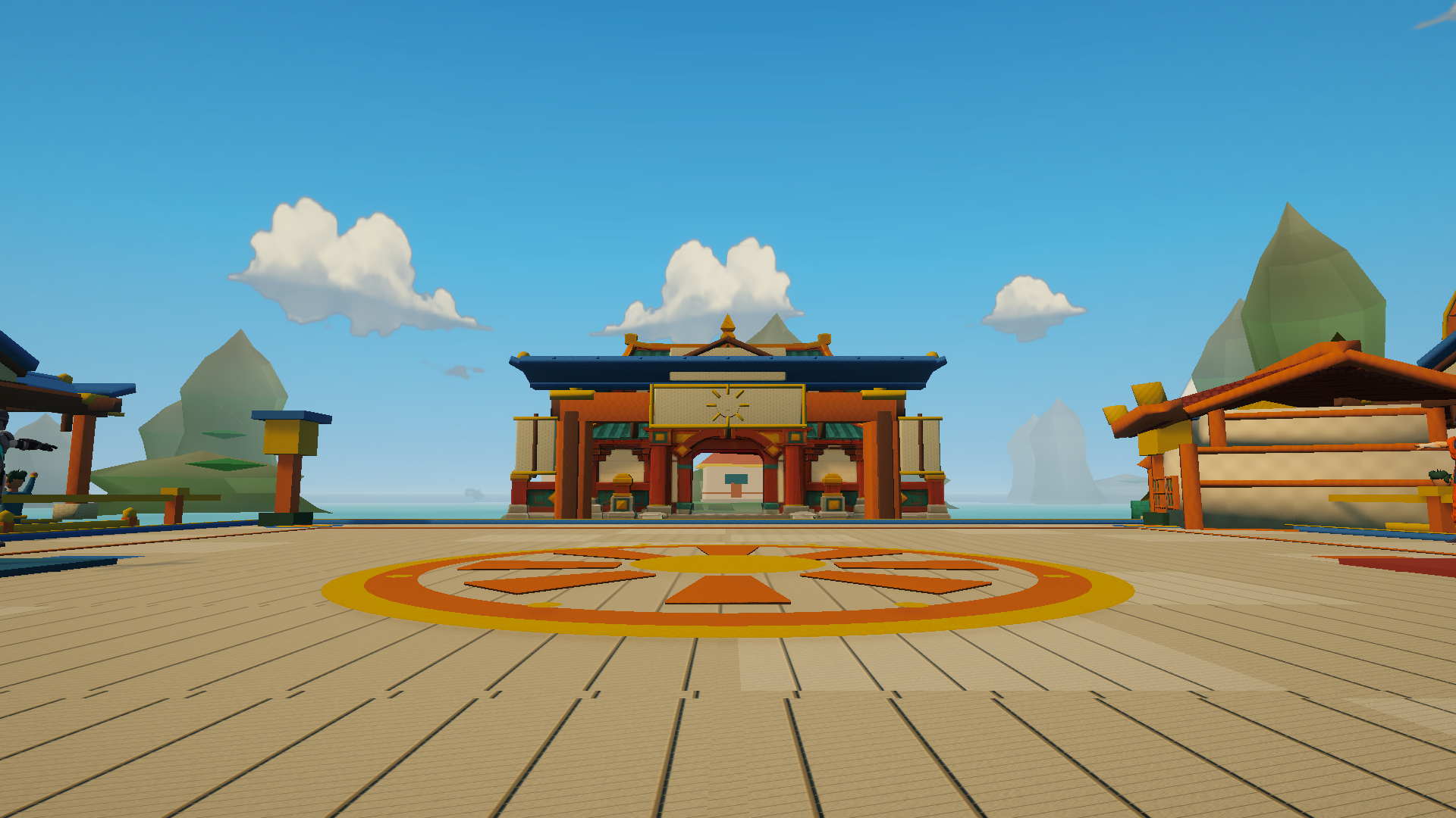 Current development view of the Blast City tournament arena